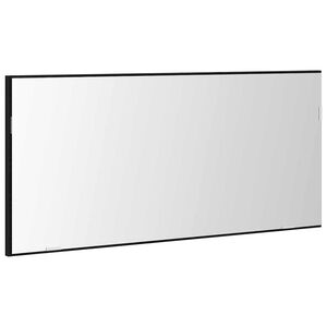 vidaXL Ogledalo Crni hrast 80 x 37 cm Staklo i inženjerski drvo