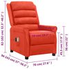 vidaXL Električna masažna fotelja crvena od umjetna koža