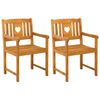 vidaXL Vanjska klupa 2 pcs Prirodna 56 x 55,5 x 90 cm