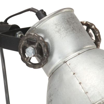 vidaXL Podna svjetiljka s 2 sjenila srebrna E27 od lijevanog željeza