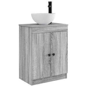 vidaXL Kupaonski umivaonik s sudoperom Siva Sonoma 54 x 35 x 83 cm