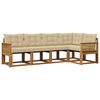 vidaXL Set vanjskih sofa s jastukom 5 pcs Prirodna i bež