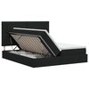vidaXL Krevet s od storage s uzglavljem Crna 200 x 200 cm Tkanina