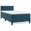 vidaXL Box spring krevet s madracem tamnoplavi 90x190 cm bar&scaron;unasti