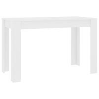 vidaXL Blagovaonski stol bijeli 120 x 60 x 76 cm od iverice