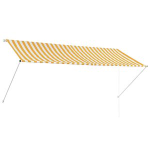 vidaXL Tenda na uvlačenje 300 x 150 cm žuto-bijela
