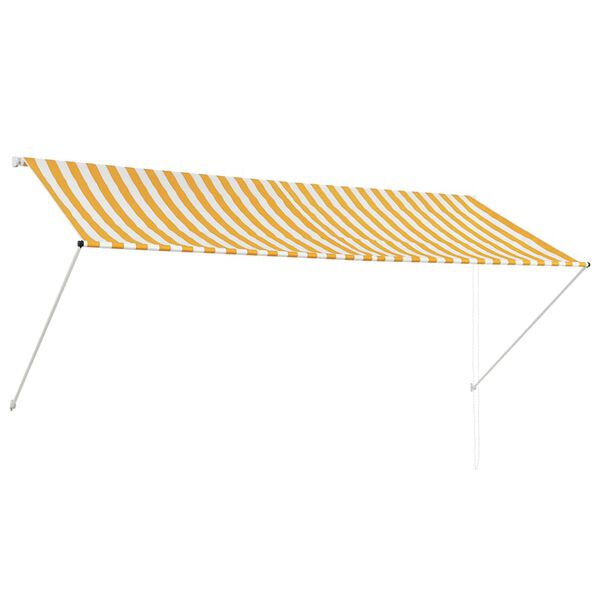 vidaXL Tenda na uvlačenje 300 x 150 cm žuto-bijela