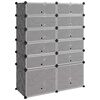 vidaXL Stalak za cipele crni 94 x 37 x 125 cm PP
