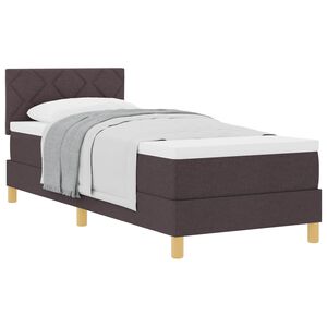 vidaXL Krevet s opruga kutije Tamno smeđa 80 x 200 cm tkanina