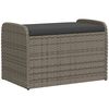 vidaXL Klupa za pohranu s jastukom siva 80 x 51 x 52 cm od poliratana