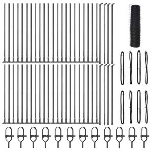 vidaXL Stup za ogradu Siva