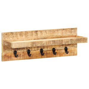 vidaXL Zidna vje&scaron;alica za kapute 60x15x20 cm grubo masivno drvo manga