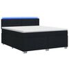 vidaXL Krevet s box springom, madracem i LED-om Crna 140 x 200 cm