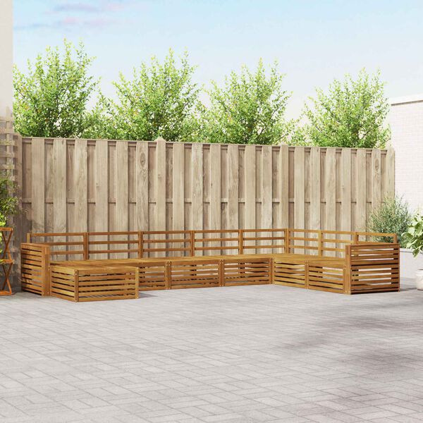 vidaXL Setovi sofa 8 pcs Prirodna Čvrsto drvo akacije