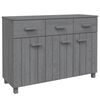 vidaXL Komoda HAMAR tamnosiva 113 x 40 x 80 cm od masivne borovine