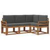vidaXL Set vanjskih sofa 4 kom. Prirodna i antracit