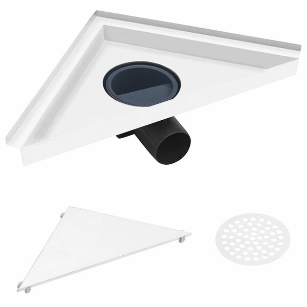 vidaXL Odvod za tu&scaron; s 2-u-1 poklopcem 25 x 25 cm nehrđajući čelik