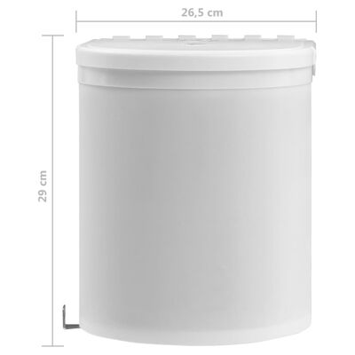 vidaXL Ugradbena kuhinjska kanta za smeće plastična 12 L