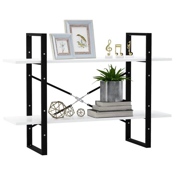 vidaXL Ormarić za knjige s 2 razine bijeli 100 x 30 x 70 cm drveni