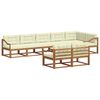 vidaXL Set vanjskih sofa s jastukom 8 pcs Prirodna i krem