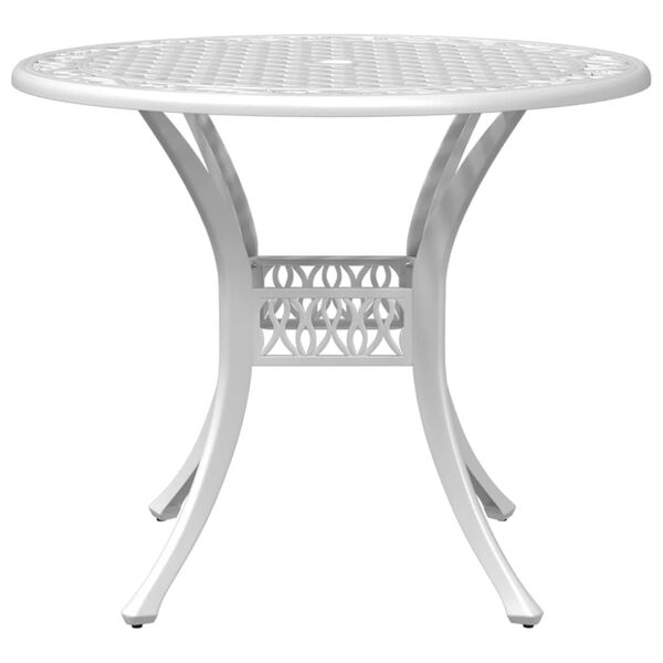vidaXL 3-dijelni bistro set bijeli od lijevanog aluminija