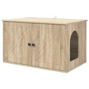 vidaXL Mačja Kuća Sonoma 85 x 55 x 50,5 cm Konstruirano drvo