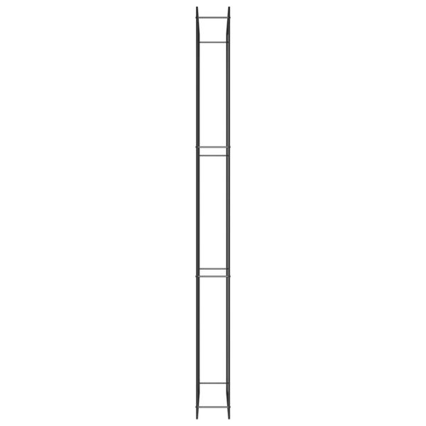 vidaXL Stalak za drva za ogrjev mat crni 110x28x312 cm čelični