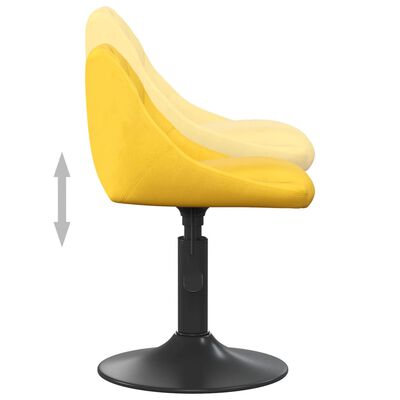 vidaXL Barski stolac boja senfa baršunasti