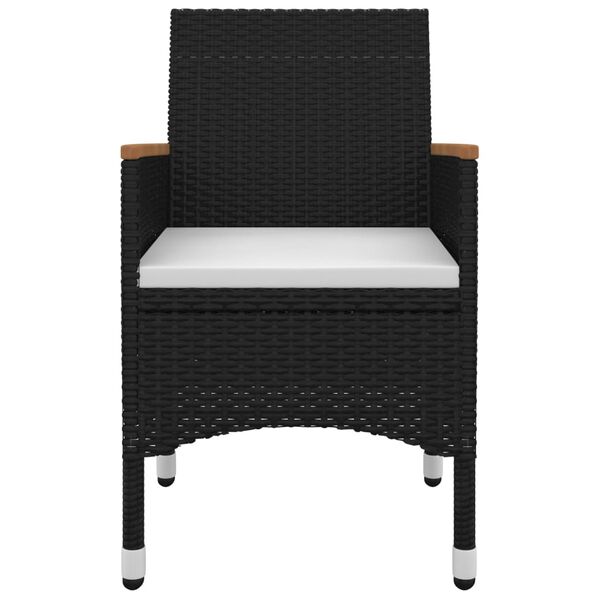 vidaXL 5-dijelni vrtni blagovaonski set s jastucima poliratan i staklo