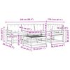 vidaXL Set vanjskih sofa s jastukom 5 pcs Prirodna i svijetlo siva
