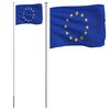 vidaXL Europska zastava i jarbol 6,08 m aluminijski