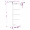 vidaXL Klizna vrata ORKDAL Smeđa 93 x 211 cm Čvrsto borovo drvo