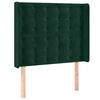 vidaXL Uzglavlje s u&scaron;ima tamnozeleno 93x16x118/128 cm bar&scaron;unasto