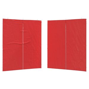 vidaXL Zid &scaron;atora za zabavu 2 kom. 200 x 195 cm Crvena PE i čelik