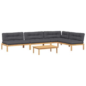 vidaXL 5-dijelna set vrtnih sofa od paleta s jastucima od drva bagrema