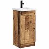 vidaXL Kupaonski umivaonik s sudoperom Staro drvo 42 x 40 x 84,5 cm