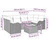 vidaXL Sjedeća garnitura za vrt 7 pcs Svijetlo siva i tamno siva