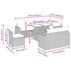 vidaXL 9-dijelni set vrtnih sofa od poliratana s jastucima sivi