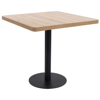 vidaXL Bistro stol svjetlosmeđi 80 x 80 cm MDF