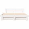 vidaXL Krevetna konstrukcija Bijelo 180 x 200 cm Čvrsto borovo drvo