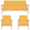 vidaXL 3-dijelni set sofa od tkanine žuti