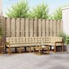 vidaXL Set vanjskih sofa s jastukom 7 pcs Prirodna i bež