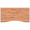 vidaXL Ploča za radni stol 100x(45-50)x2,5 cm od masivne bukovine