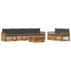 vidaXL Set vanjskih sofa 7 kom. Prirodna i antracit