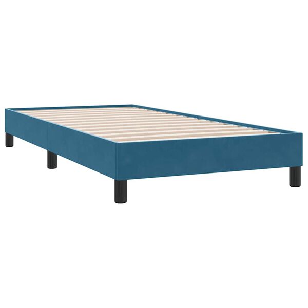 vidaXL Box Spring krevet bez madraca tamnoplavi 80x210 cm samt