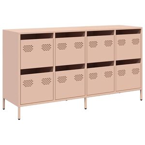 vidaXL Komoda ružičasta 135x39x73,5 cm hladno valjani čelik