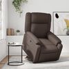 vidaXL Naslonjač na podizanje od umjetne kože smeđi