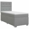 vidaXL Boxspring krevet s madracem Svjetlosiva 80 x 200 cm Tkanina