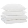 vidaXL Poplun s jastukom 3 pcs Bijelo Mikrofibra