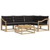 vidaXL Set vanjskih sofa 5 pcs Bijela i crna 79 x 79 x 37 cm
